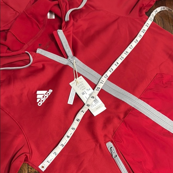 Adidas Red Hoodie jacket gray Accents HI0699 280 Full front zip up XL
New w Tags - Picture 4 of 15